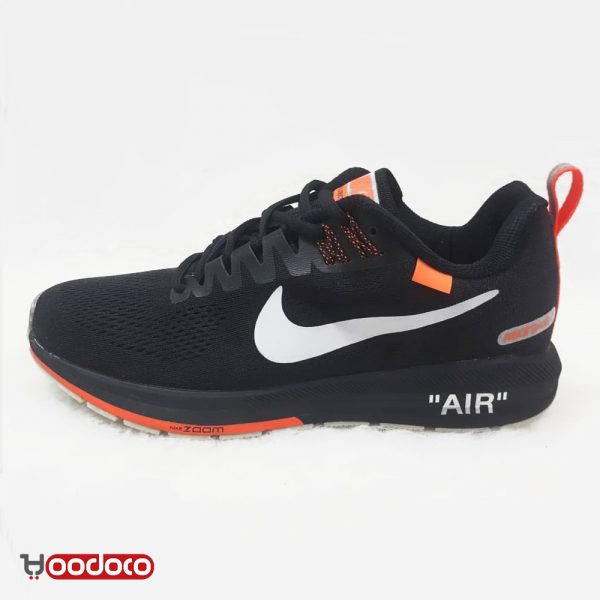 کفش نایک زوم استراکچر 21 آف وایت مشکی Nike air zoom structure 21 off black