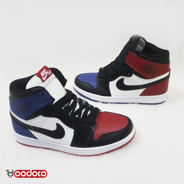 نایک جردن 1 آبی قرمز Nike iordan 1 blue red