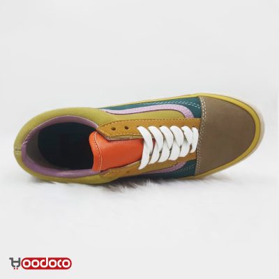 کتونی ونس اولد سکول قهوه ای سبز Vans Old Skool brown green