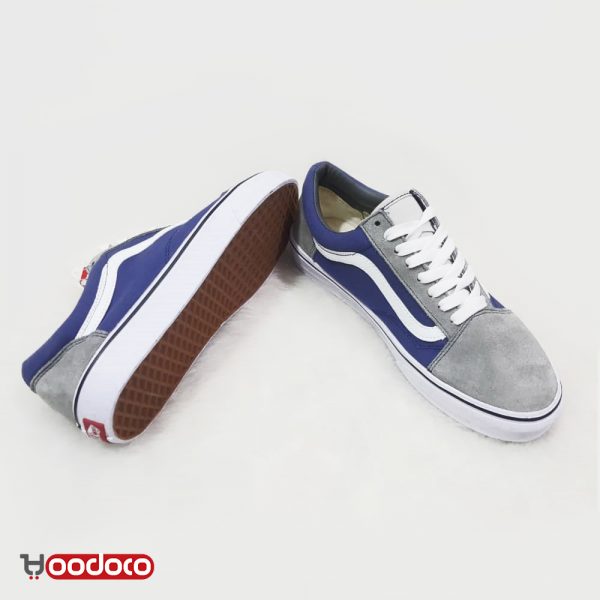 ونس اولد سکول طوسی آبی Vans Old Skool gray blue