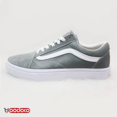 ونس اولد اسکول چرمی جیر طوسی Vans Old Skool leather grey