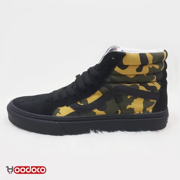 کفش ونس ساقدار چریکی مشکی Vans SK8 camouflage black