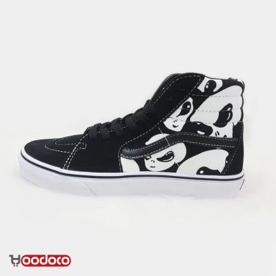 کفش ونس ساقدار سوپریم مشکی شب نما Vans SK8 supreme black light black