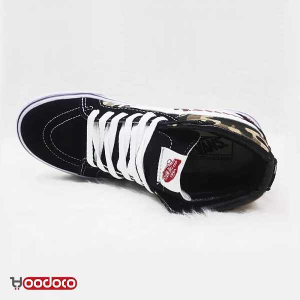 کفش ونس ساقدار کوسه چریکی Vans sk8 bape shark camflage