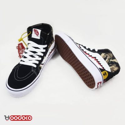 کفش ونس ساقدار کوسه چریکی Vans sk8 bape shark camflage