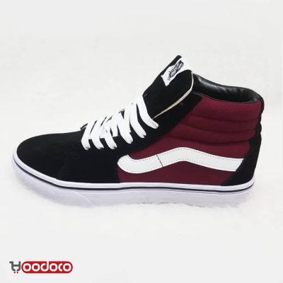 کفش ونس ساقدار زرشکی مشکی Vans sk8 black and maroon