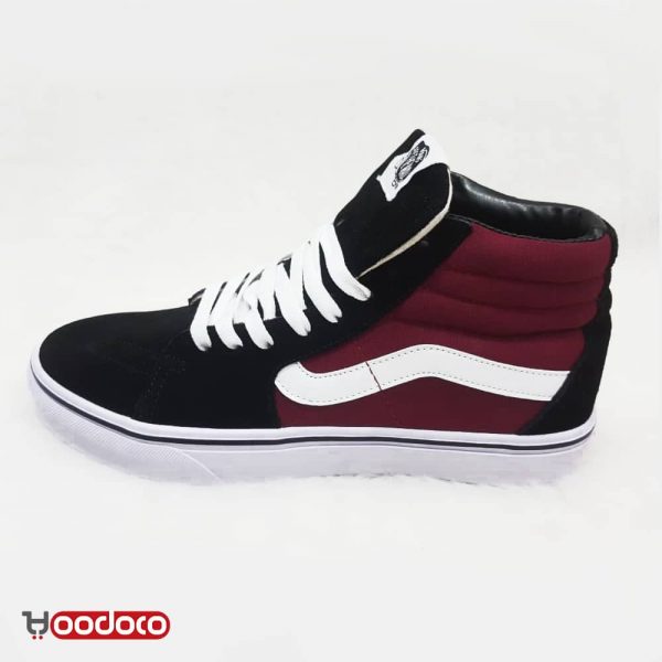 کفش ونس ساقدار زرشکی مشکی Vans sk8 black and maroon