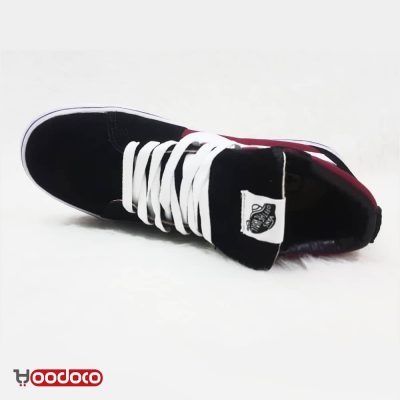 کفش ونس ساقدار زرشکی مشکی Vans sk8 black and maroon