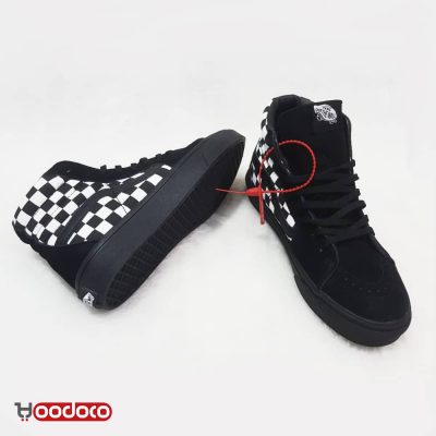 کفش ونس ساقدار شطرنجی مشکی Vans sk8 checker black