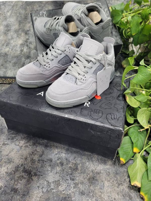 نایک ایر جردن ۴ کواز خاکستری جیر Nike jordan 4 xx suede leather gray - Image 2