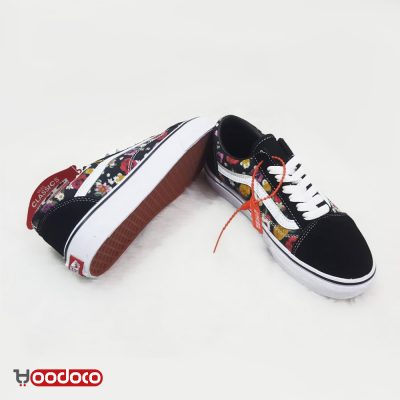 ونس اولد اسکول گلدار مشکی Vans Old Skool flower black