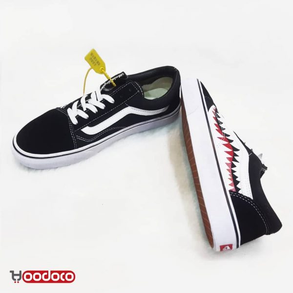 کفش ونس اولد اسکول کوسه مشکی Vans Old Skool bape shark black