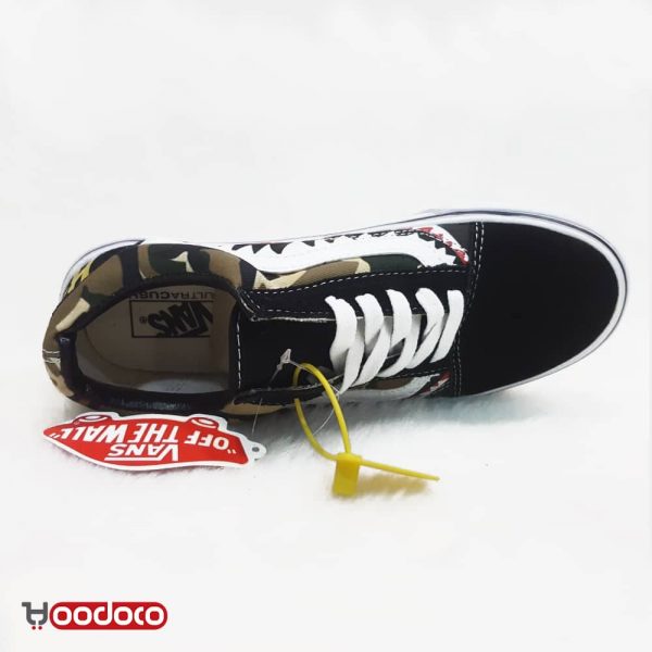 کفش ونس اولد اسکول کوسه نیمه چریکی Vans Old Skool bape shark camouflage