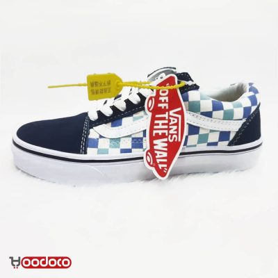 ونس اولد اسکول شطرنجی آبی Vans Old Skool checker blue