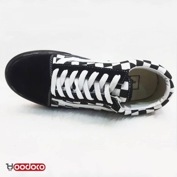 کفش ونس اولد اسکول شطرنجی زغالی Vans Old Skool checker charcoaler