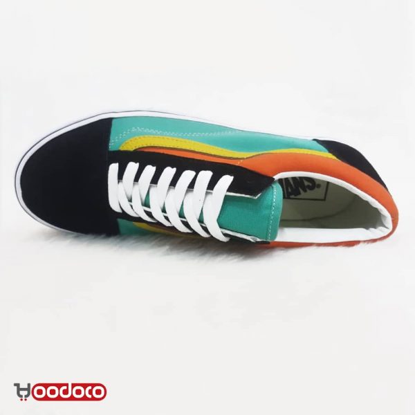 کفش ونس اولد اسکول سبز مشکی نارنجی Vans Old Skool green black orange