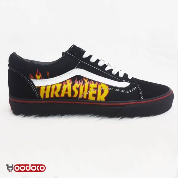 کفش ونس اولد اسکول تراشر مشکی Vans Old Skool thrasher black