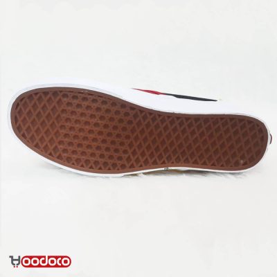 کفش ونس کالج آتشی مشکی قرمز Vans slip-on fire black and red