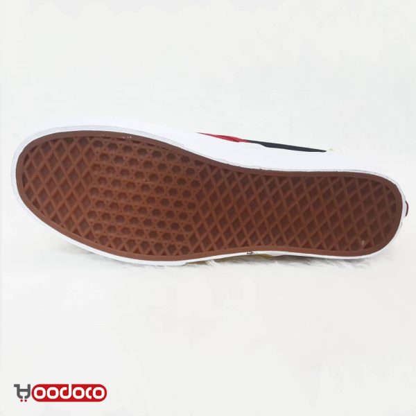 کفش ونس کالج آتشی مشکی قرمز Vans slip-on fire black and red