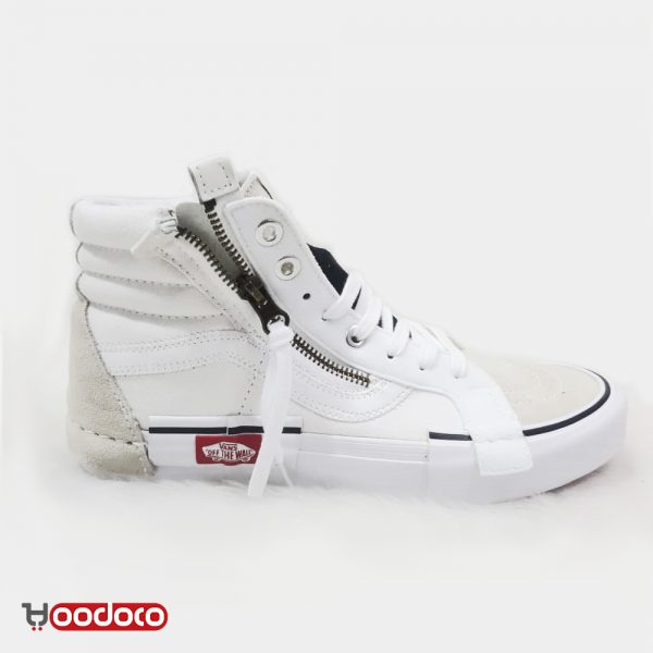 کفش ونس ساقدار زیپی شطرنجی سفید Vans SK8-hi reissue cut and paste checker white - Image 4