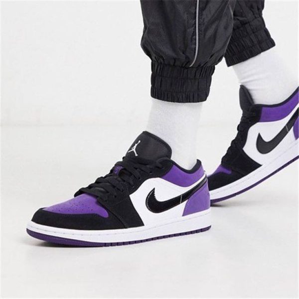 نایک ایر جردن ۱ بدون ساق بنفش تو Nike air Jordan 1 low purple toe