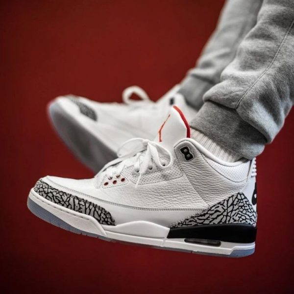 نایک ایر جردن ۳ سمنت سفید Nike jordan 3 cement white - Image 2