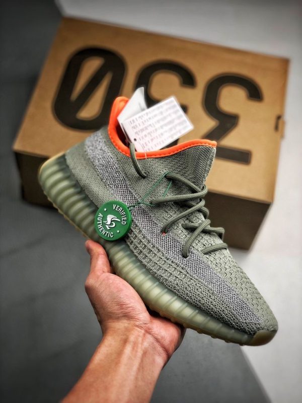 آدیداس یزی بوست ۳۵۰ وی۲ طوسی داخل نارنجی Adidas yeezy boost 350 v2 grey orange inside