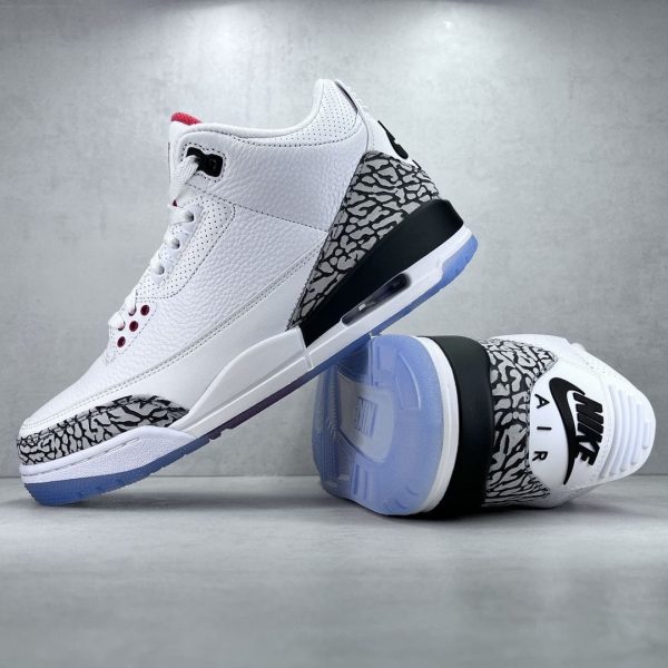 کتانی نایک جردن 3 سمنت سفید Nike jordan 3 cement white