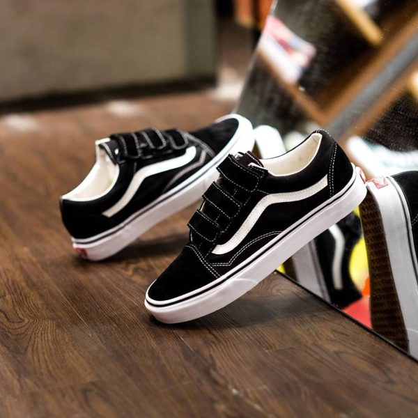 کفش ونس اولد اسکول مشکی ۳ چسبی Vans old school black 3 velcro - Image 3