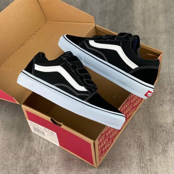 کفش ونس اولد اسکول مشکی ۳ چسبی Vans old school black 3 velcro - Image 2