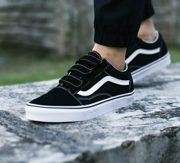 کفش ونس اولد اسکول مشکی ۳ چسبی Vans old school black 3 velcro