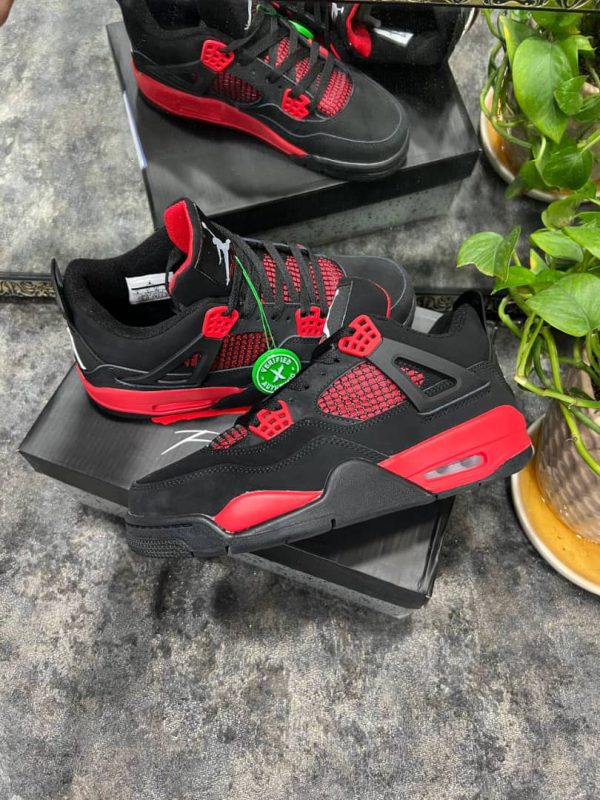 نایک ایرجردن ۴ مشکی قرمز Nike air jordan 4 red black - Image 3