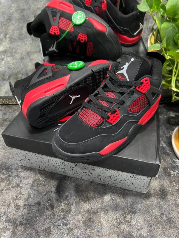 نایک ایرجردن ۴ مشکی قرمز Nike air jordan 4 red black - Image 4