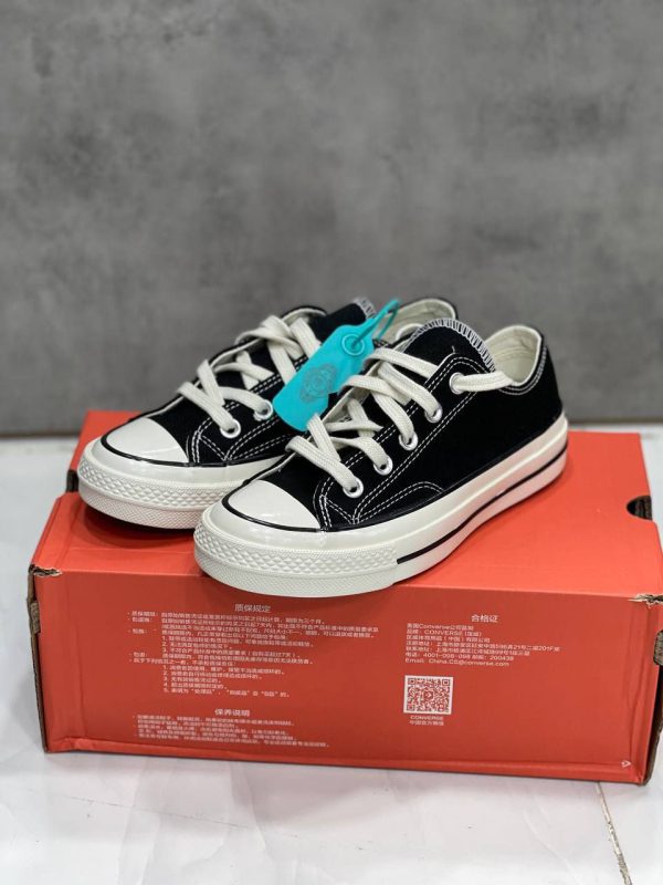 کانورس آل استار ۱۹۷۰ بدون ساق مشکی Converse all star 1970 low black - Image 3