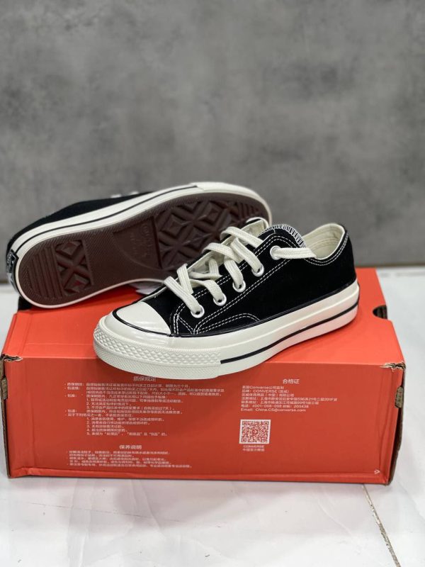 کانورس آل استار ۱۹۷۰ بدون ساق مشکی Converse all star 1970 low black - Image 4