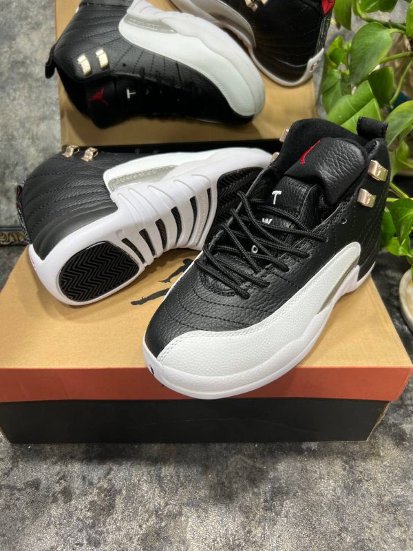 نایک ایر جردن ۱۲ رترو مشکی سفید Nike air jordan 12 Retro black white - Image 5