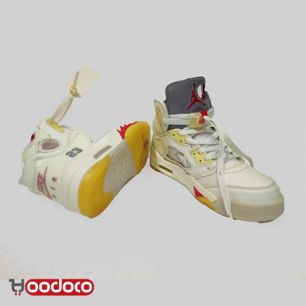 نایک ایر جردن ۵ آف وایت شیری Nike air Jordan 5 off white milky - Image 4