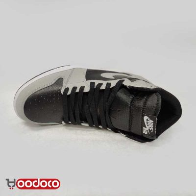 کتانی نایک ایر جردن ۱ طوسی مشکی شادو Nike air Jordan 1 high grey and black shadow