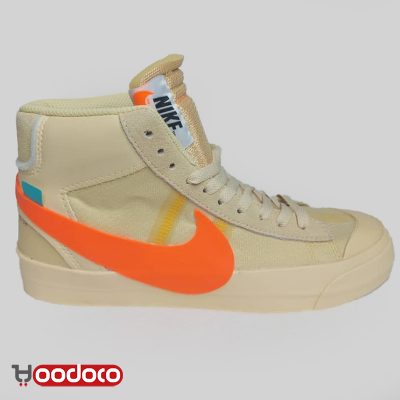 کتانی نایک بلیزر آف وایت کرمی نارنجی Nike blazer off-white cream and orange