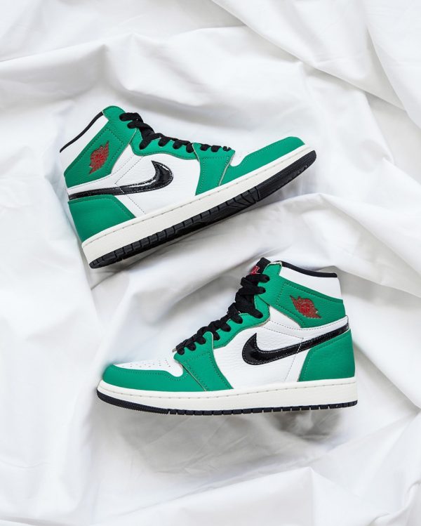 نایک ایر جردن ۱ ساقدار سبز لاکی Nike air Jordan 1 high lucky green