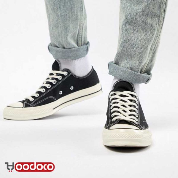 کانورس آل استار ۱۹۷۰ بدون ساق مشکی Converse all star 1970 low black