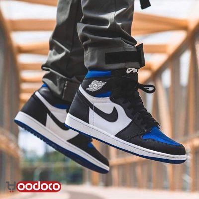 کتانی نایک ایر جردن ۱ آبی تو Nike air Jordan 1 high blue toe