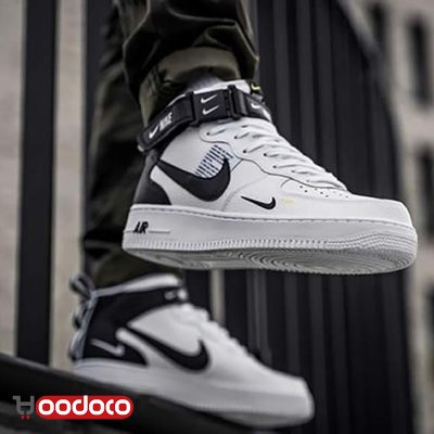 کتانی نایک ایر فورس ۱ یوتیلیتی نیم ساق سفید Nike air force 1 utility mid white