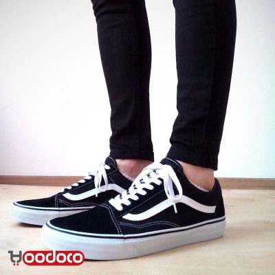 کتانی ونس اولد اسکول مشکی طوسی Vans old skool black and grey