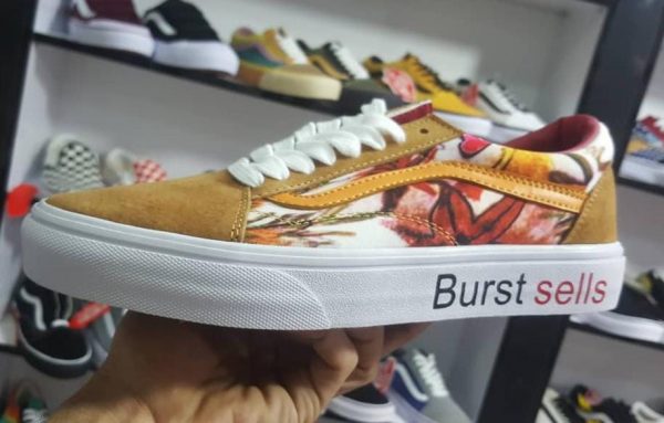 ونس اولداسکول گلدار نارنجی Vans old skool Burst sells