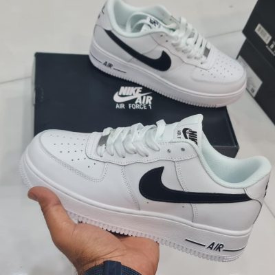 نایک ایرفورس سفید تیک مشکی Nike air force white