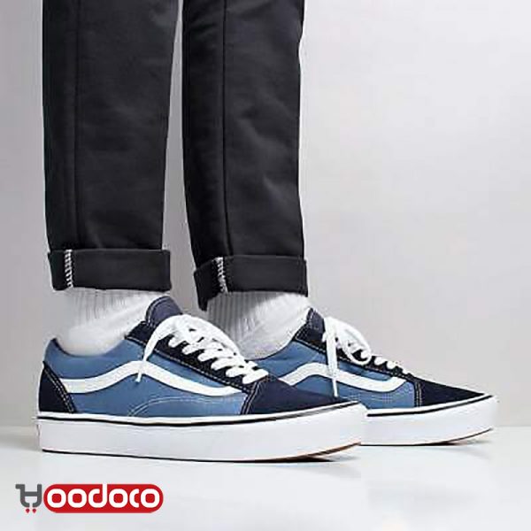 ونس اولد اسکول آبی مشکی Vans old skool blue and black