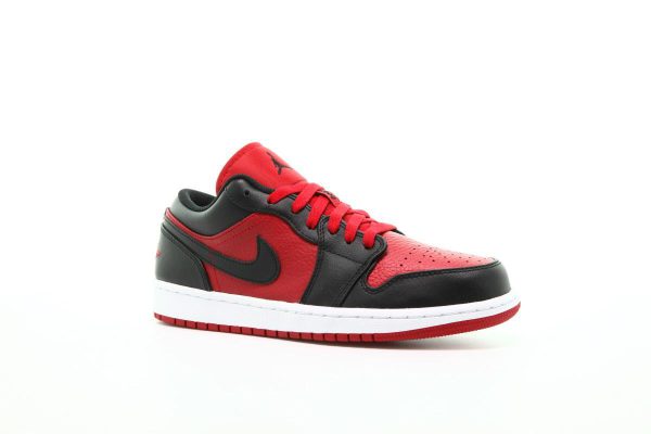 نایک ایر جردن ۱ بدون ساق مشکی قرمز Nike air Jordan 1 low black and Crimson