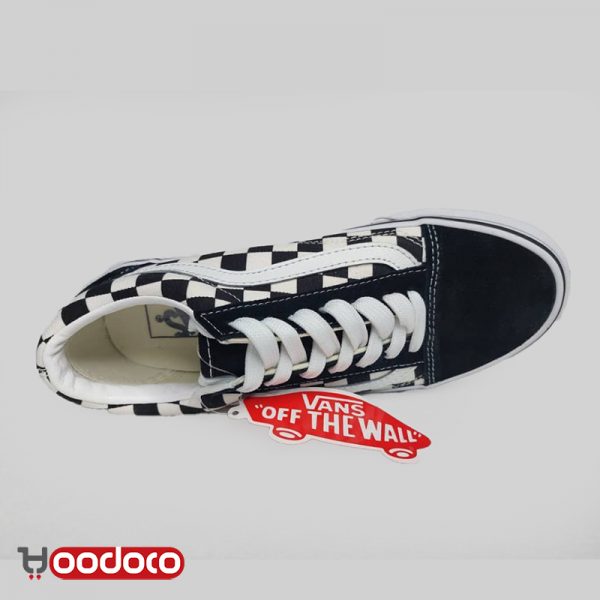 ونس اولد اسکول شطرنجی مشکی سفید Vans old skool chess black and white