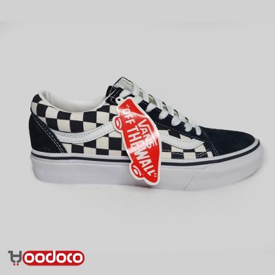 ونس اولد اسکول شطرنجی مشکی سفید Vans old skool chess black and white